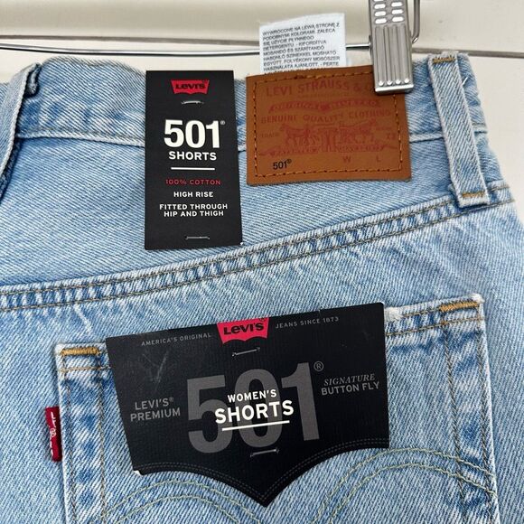 Levi’s Women’s 31 Button Fly Denim Shorts New NWT Premium - Picture 4 of 7